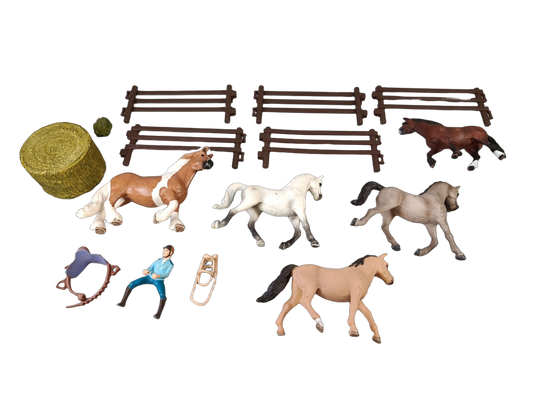 Schleich Tiere Bundle Pferde 16 Teile Figuren & Zubehör