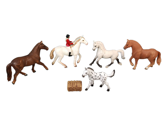 Schleich Tiere Bundle Pferde & Reiter 6 Teile Figuren