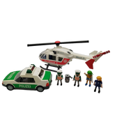 Playmobil Bundle Rettung & Polizei Set von 2 Helikopter & Auto