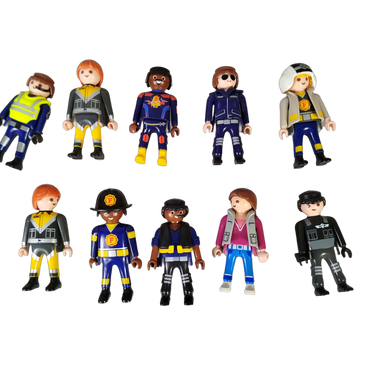 Playmobil Bundle Polizei Set von 13 Figuren, Polizeiauto & Zubehör