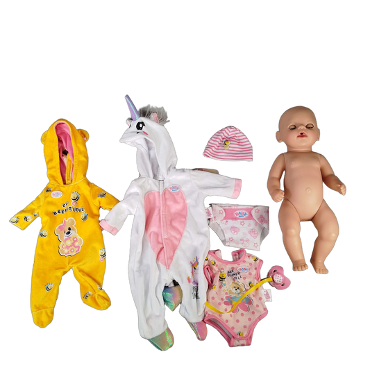 Zapf Creation Bundle Baby Born großes Set Babypuppe mit Kleidung