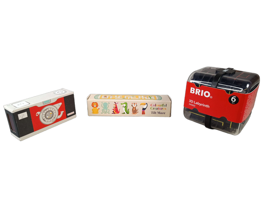 BRIO Bundle 34060 Tilt Maze Spy Camera Set von 3 Denkspiele, Neu