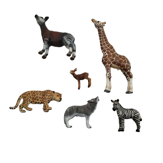 Schleich Tiere Bundle Wildtiere Giraffe Zebra 6 Teile Tierfiguren