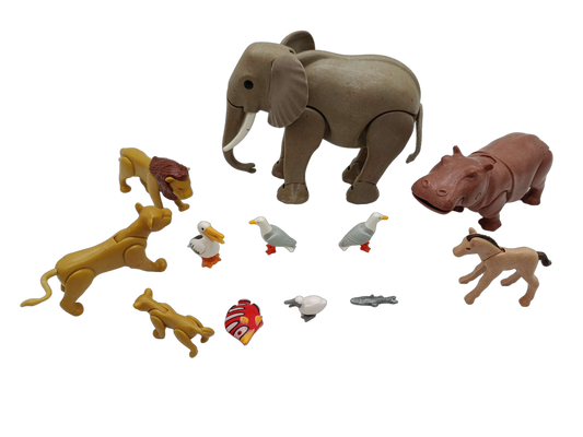 Playmobil Bundle Wildtiere großes Set Tierfiguren Elefant & Flusspferd