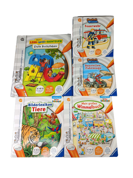 Ravensburger Bundle tiptoi 006908 597 Set von 5 Bücher & Lernspiele