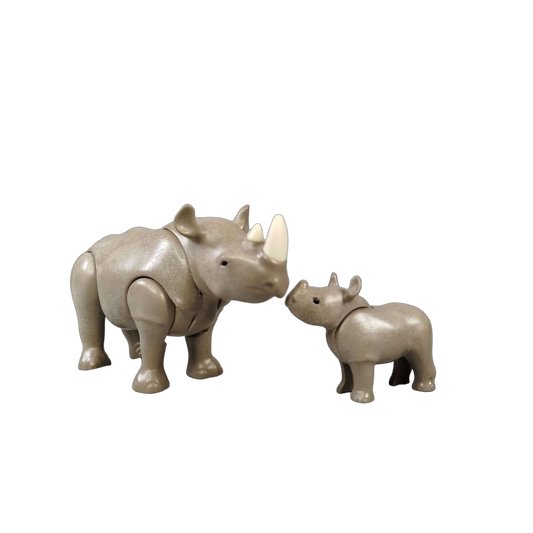 Playmobil Nashorn mit Baby Tierfigur Wildtiere