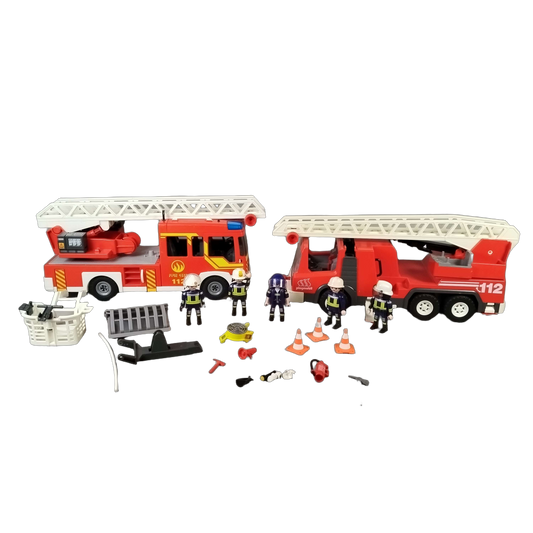 Playmobil Bundle Feuerwehr 9463 3182 Set von 2 Feuerwehrfahrzeuge