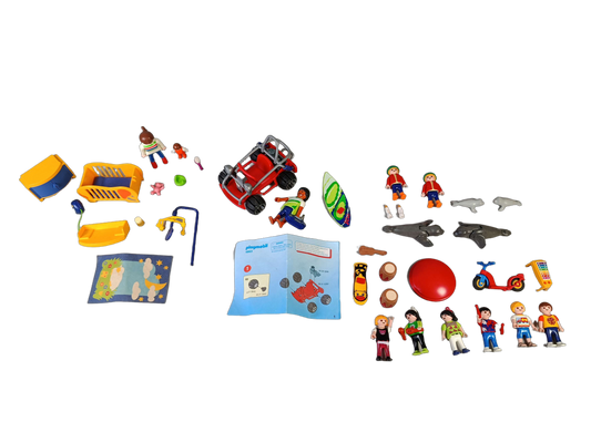 Playmobil Bundle Beach Buggy & Kind mit Robben Figuren & Tiere