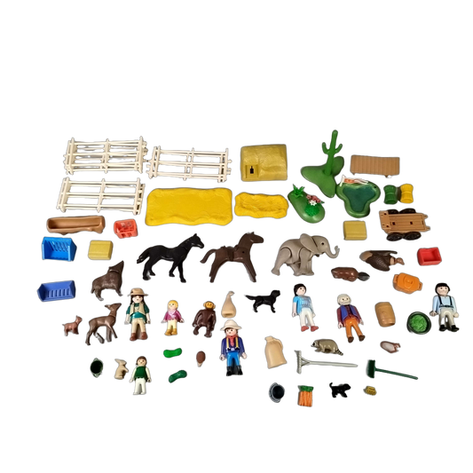 Playmobil Bundle Safari & Bauernhof, großes Set Figuren & Tiere