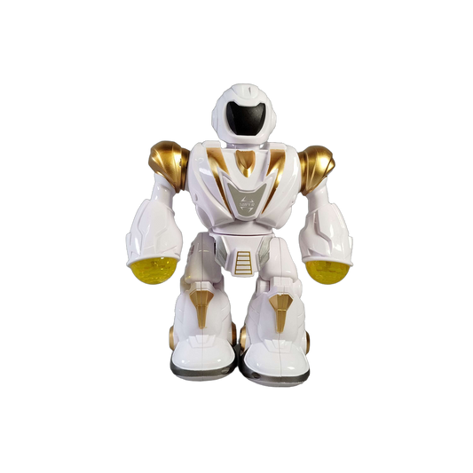 Lernroboter weiß-gold 22 cm Spielzeugroboter interaktiv