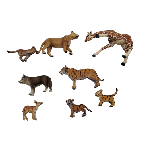 Schleich Tiere Bundle Wildtiere Giraffe Löwe Tiger 8 Teile Tierfiguren