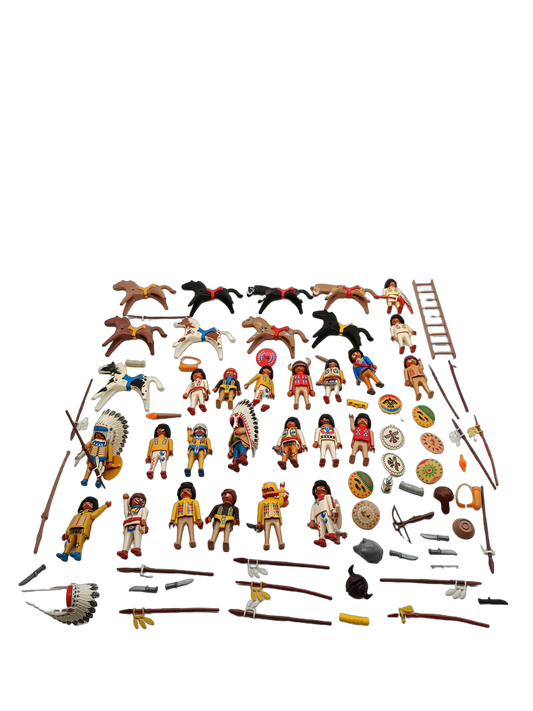 Playmobil Bundle Western & Indianer Figuren, Pferde & Zubehör