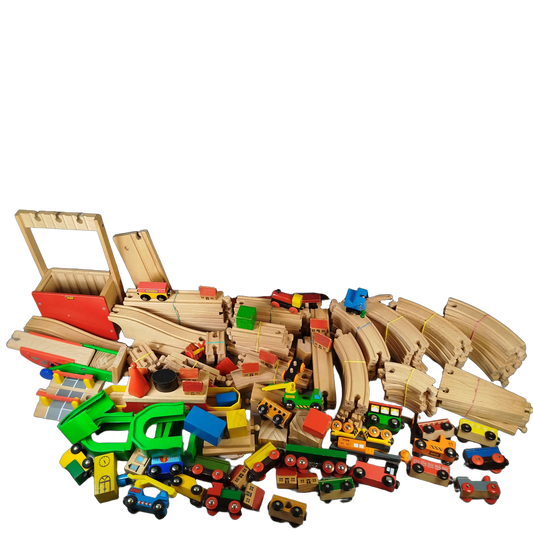 BRIO Bundle Holzeisenbahn Straßen & Schienen Deluxe, großes Set