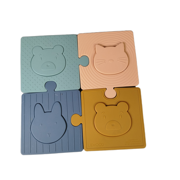 Liewood Bundle Montessori Set Silikon-Puzzle, Telefon & Beißringe