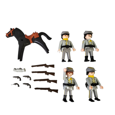 Playmobil Bundle Südstaaten-Kavallerie großes Set Figuren & Pferd
