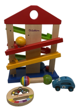 Eichhorn Bundle Kugelbahn Holz Baby Set von 4 Rasseln & Auto