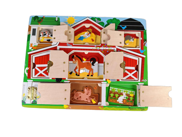 Melissa & Doug Hide & Seek Farm 14580 Holzpuzzle & Montessori