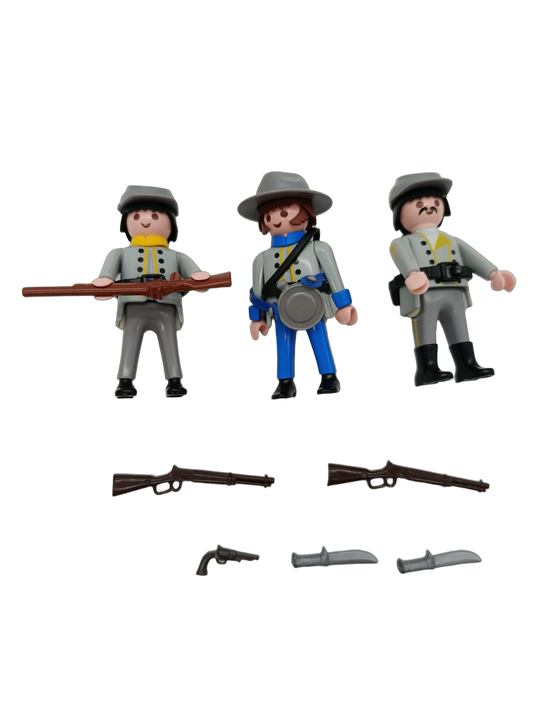 Playmobil Bundle Western Set von 3 Soldaten Figuren & Zubehör