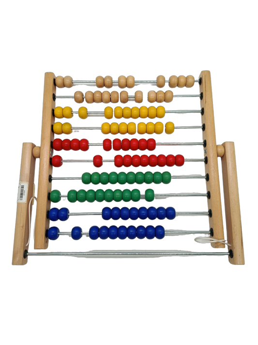 Bruder Holz-Abakus 10 Reihen Lernspiel & Rechenschieber Montessori
