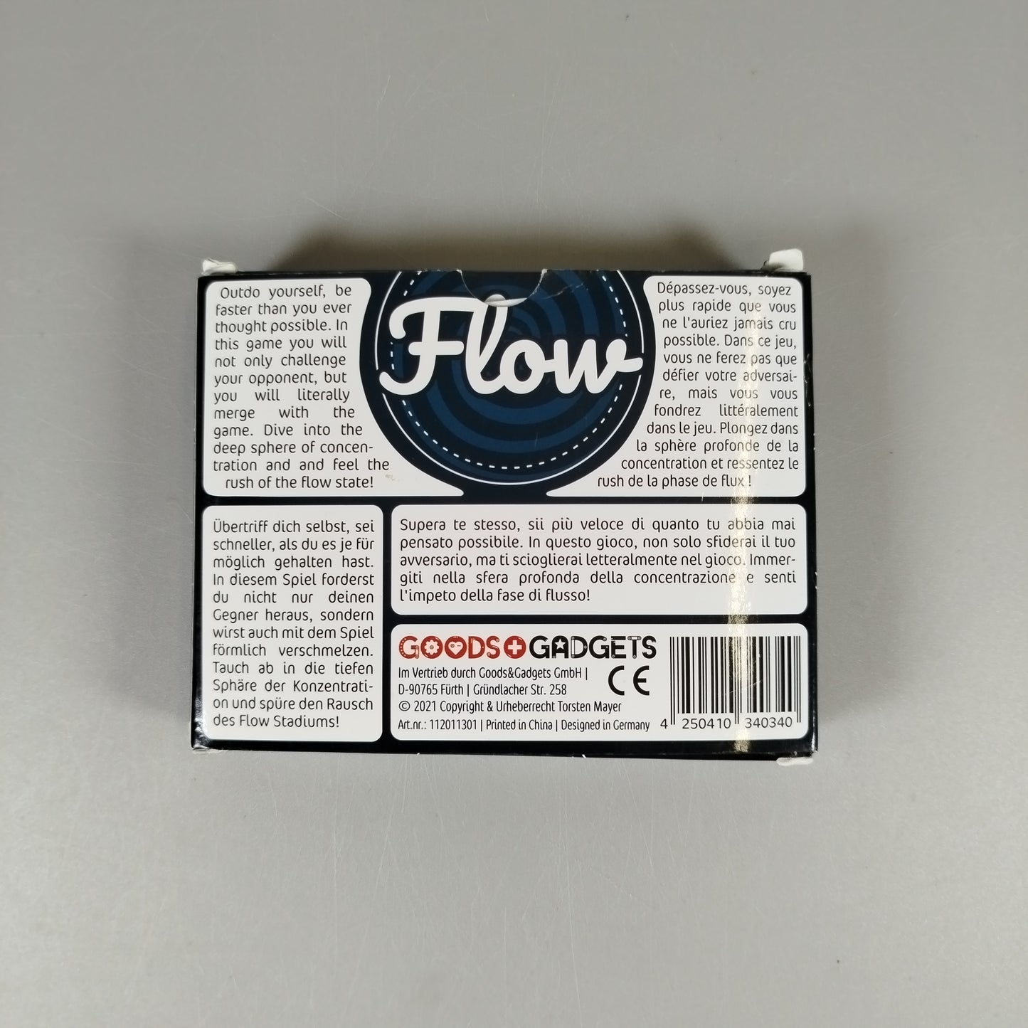 Brettspiel-Set – Flow, Monopoly Deal Shuffle Deutschland, Panic Lab