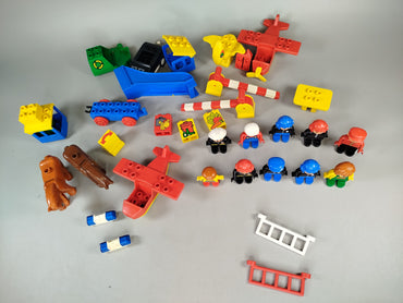 LEGO DUPLO Konvolut ca. 1,5 kg – Schienen, Bausteine & Figuren gemischt