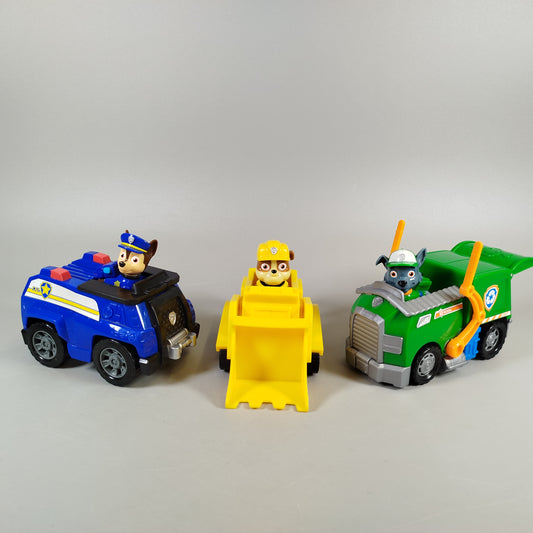 PAW Patrol Fahrzeuge Set von 3 mit Chase, Rubble, Rocky