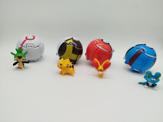 Pokémon Figuren Set – Chespin, Pikachu, Fennekin, Froakie