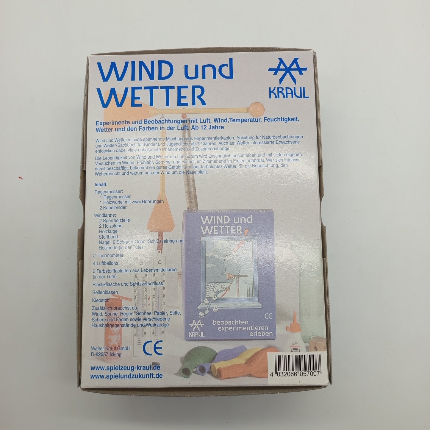 Kraul Experimentierkasten Wind und Wetter – Lernspiel Set