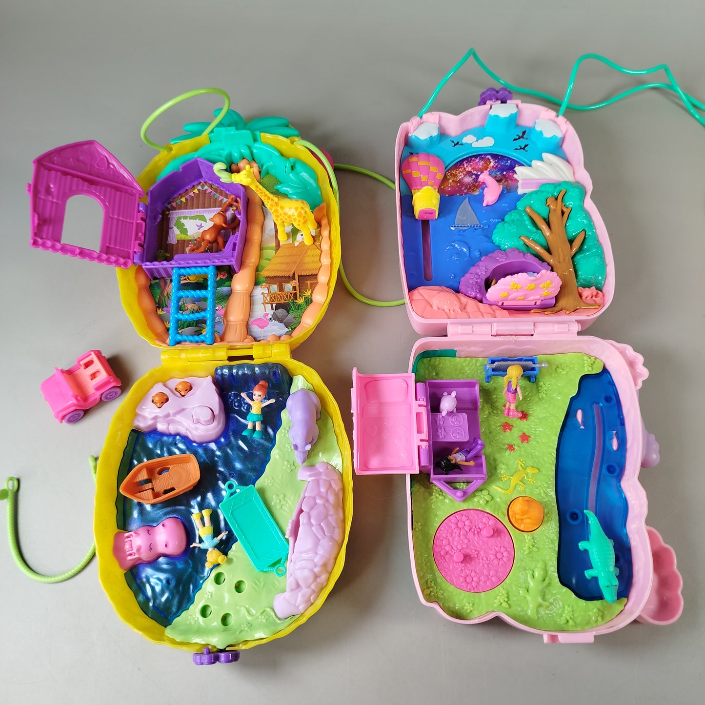 Polly Pocket Kompakt-Spielsets – Dschungel & Abenteuer, Set von 2