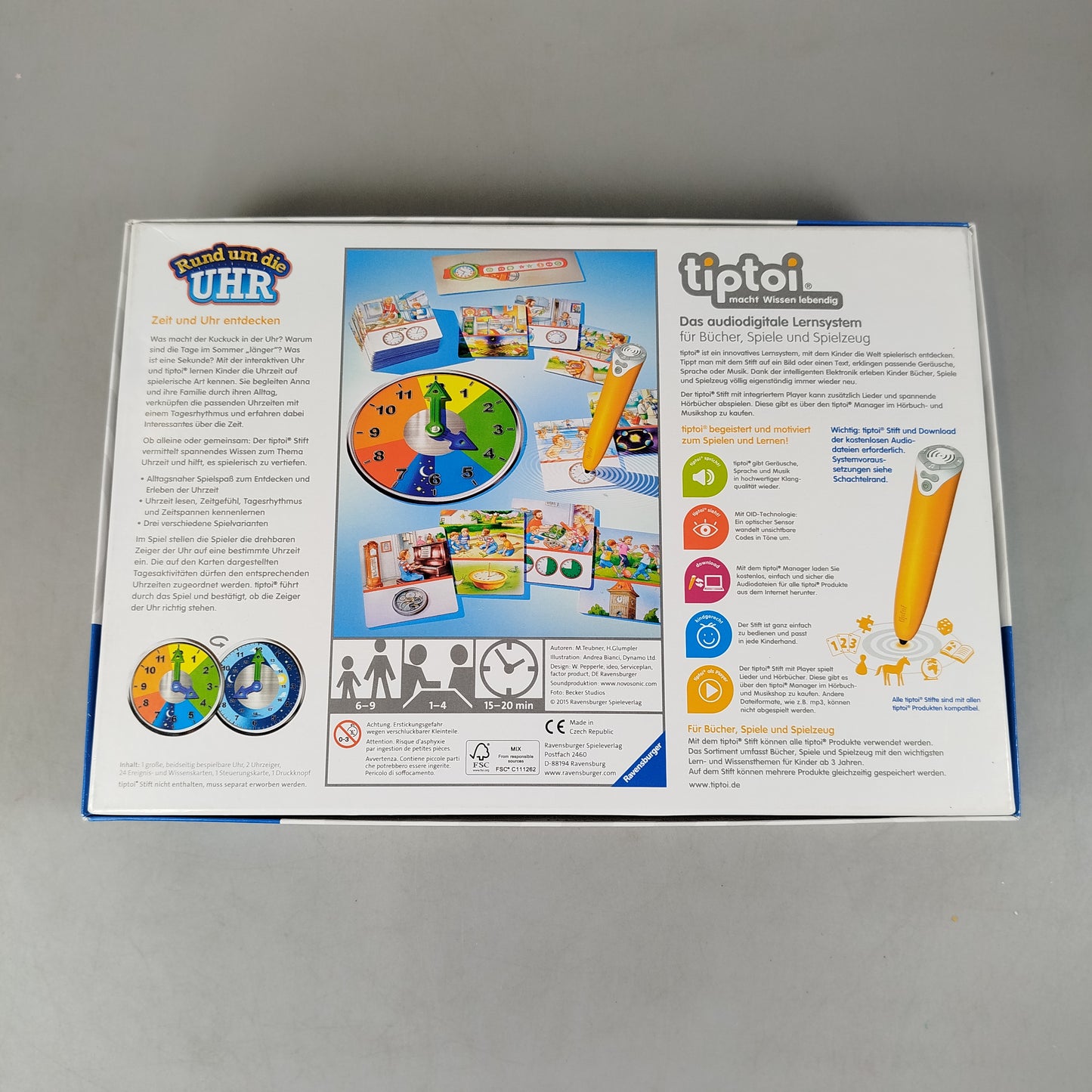 Ravensburger Rund um die Uhr 00736 Brettspiel, gebraucht, ab 6 Jahre