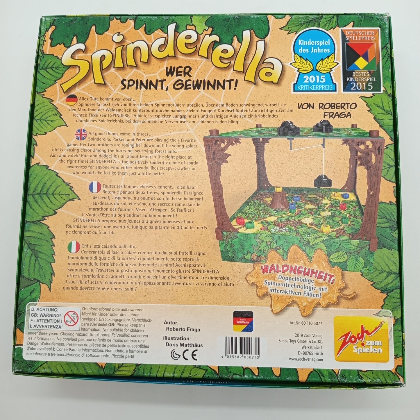 Zoch Brettspiel Spinderella, OVP