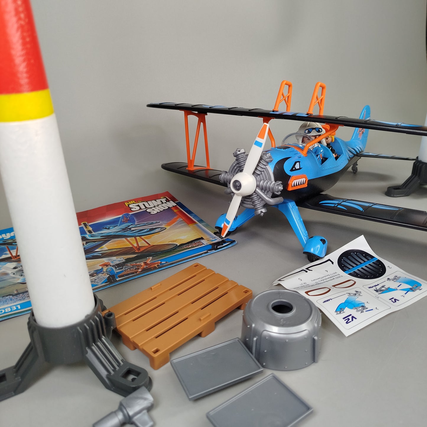 Playmobil Air Stunt Show Flugzeug 70831 – Doppeldecker mit Figuren