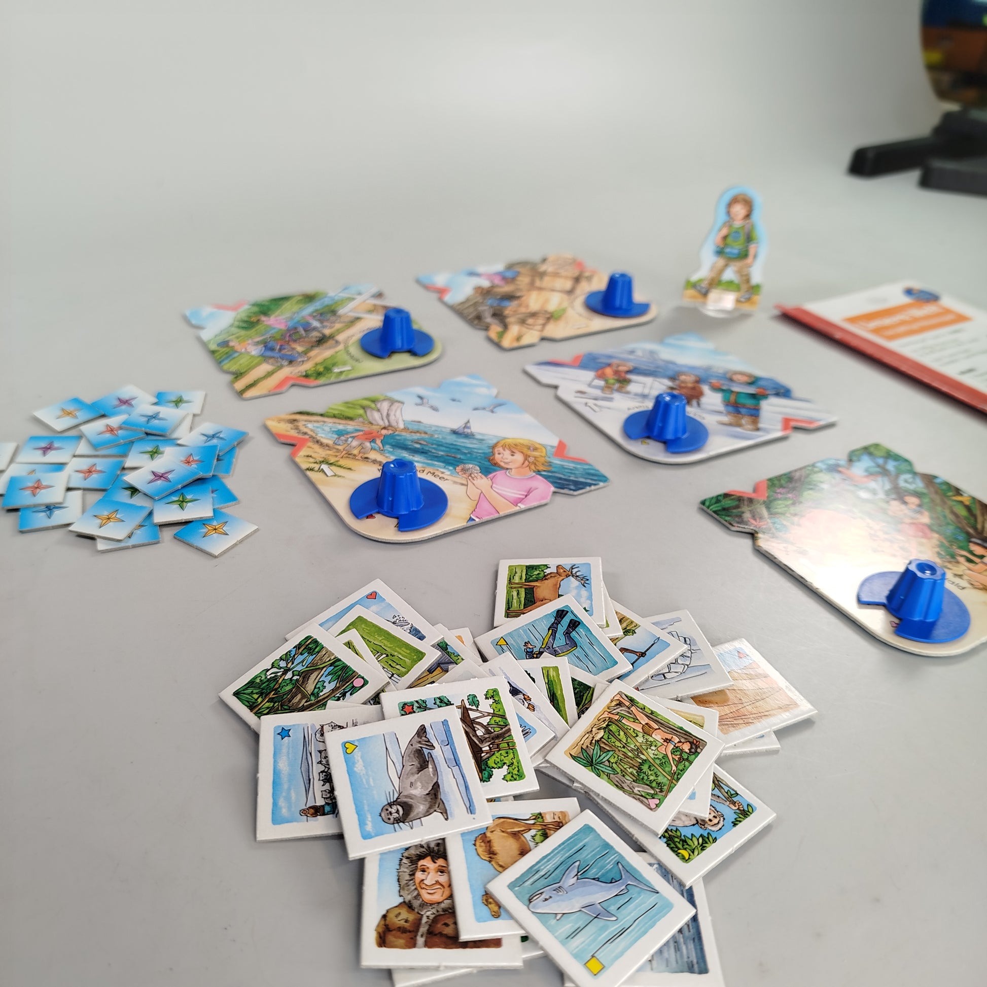 HABA, Ravensburger, Schmidt Spiele Brettspiel-Bundle: Socks'n'Zocken & Unsere Welt & Geistertreppe