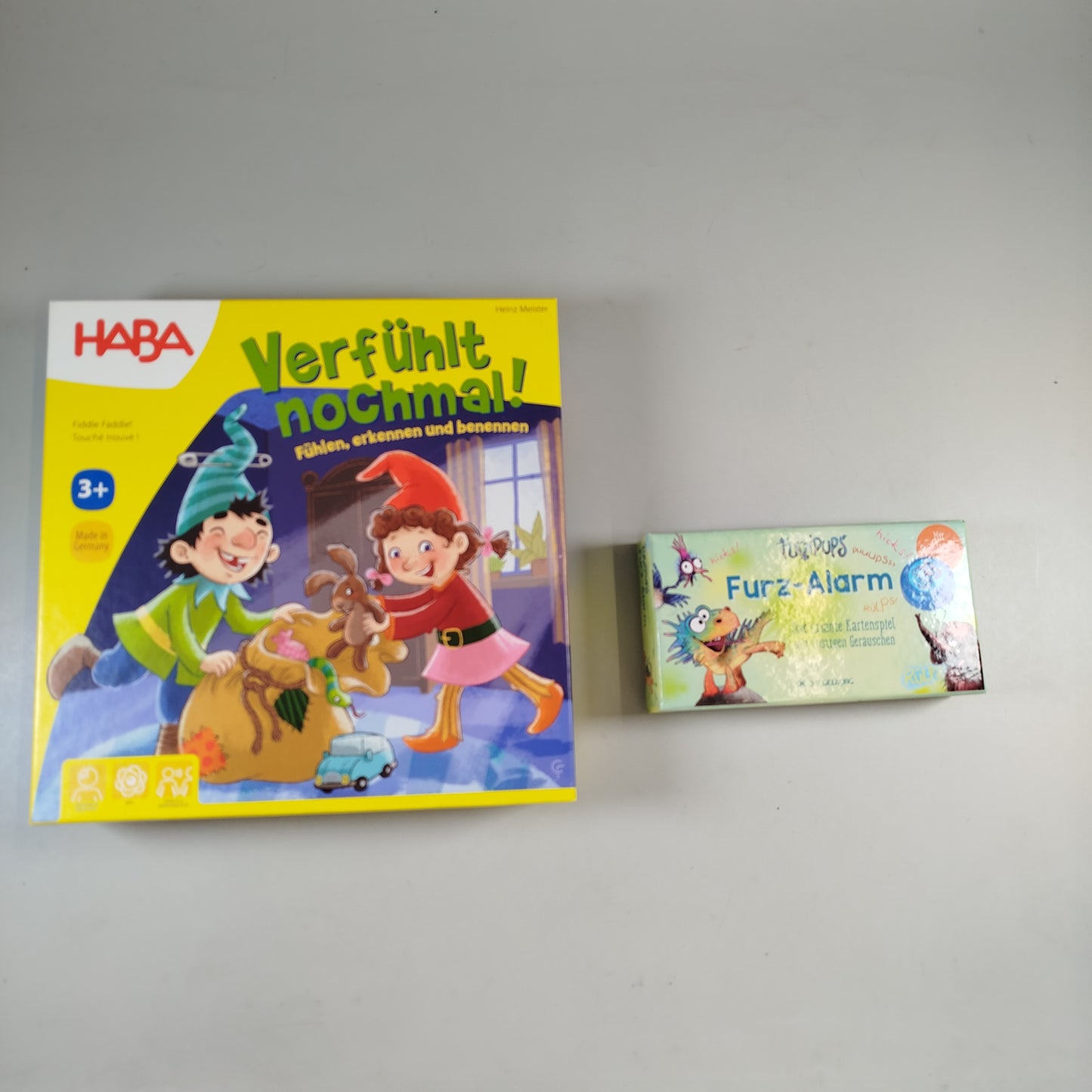 Spieleset: "Verfühlt nochmal!" & "Furz-Alarm"