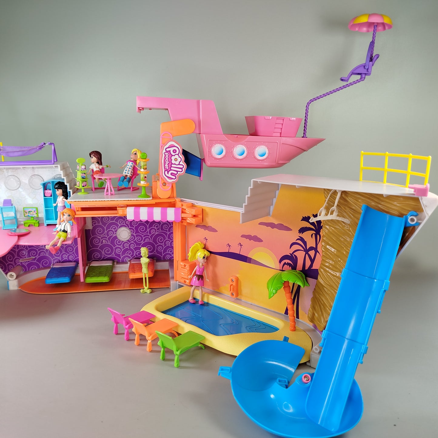 Polly Pocket Traumschiff Spielset, Figuren enthalten, guter Zustand