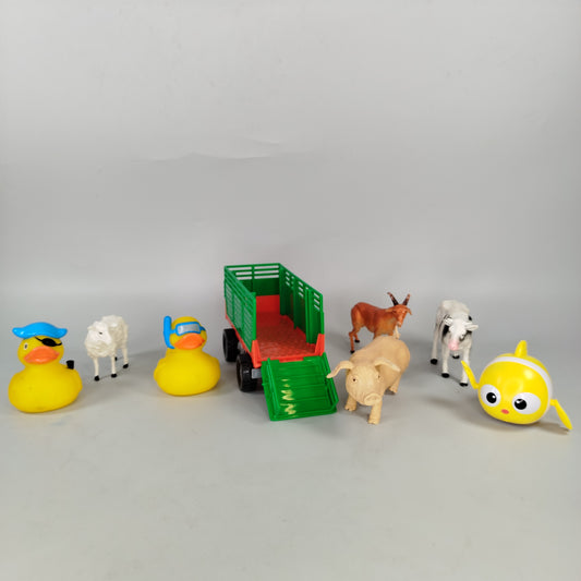 Bauernhof- und Badespielzeug-Set