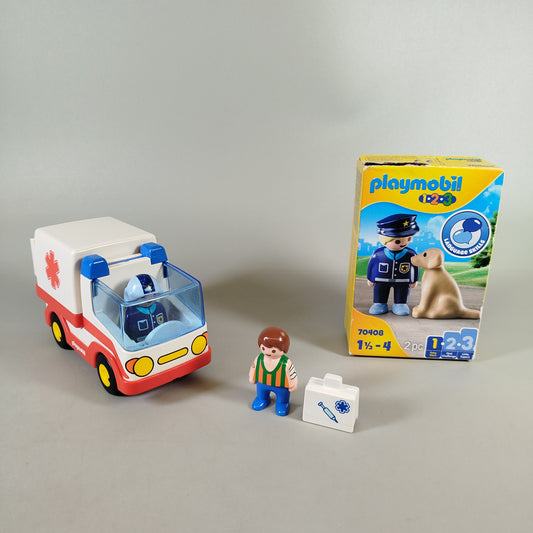 Playmobil 1.2.3 Krankenwagen und Set 70408, OVP