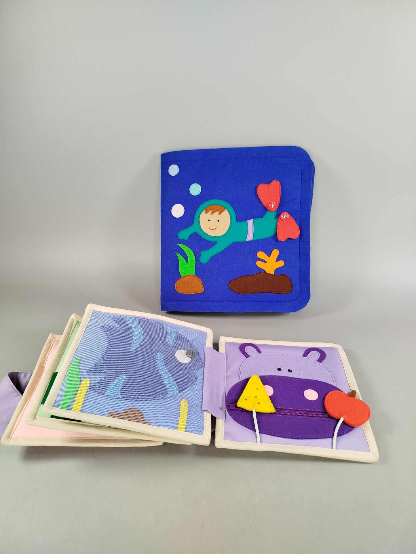 Interaktive Stoff-Aktivitätsbücher – Set von 2 Lernbüchern für Kleinkinder