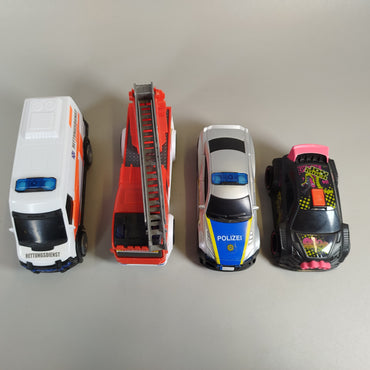 Miniaturfahrzeuge Set von 4 – Rettung & Rennen