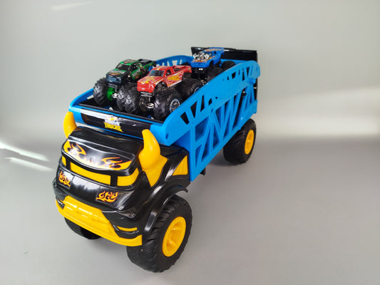 Hot Wheels Monster Trucks Set – Transporter mit 3 Trucks