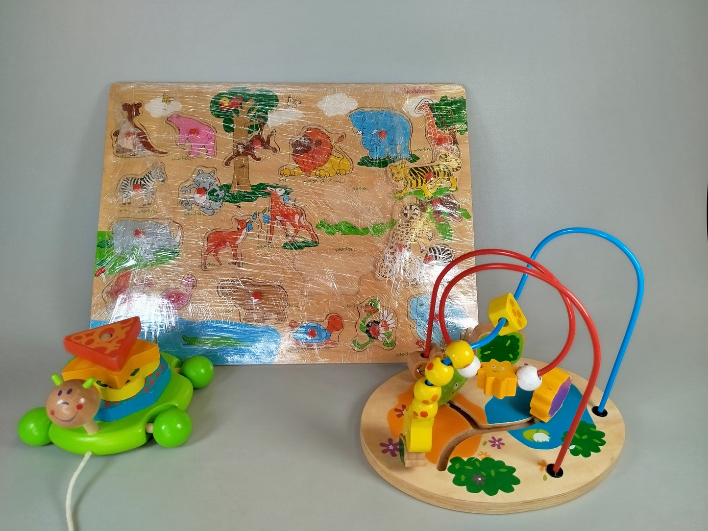 Eichhorn Holzspielzeug Set - Drahtlabyrinth & Nachzieh-Schildkröte, gut
