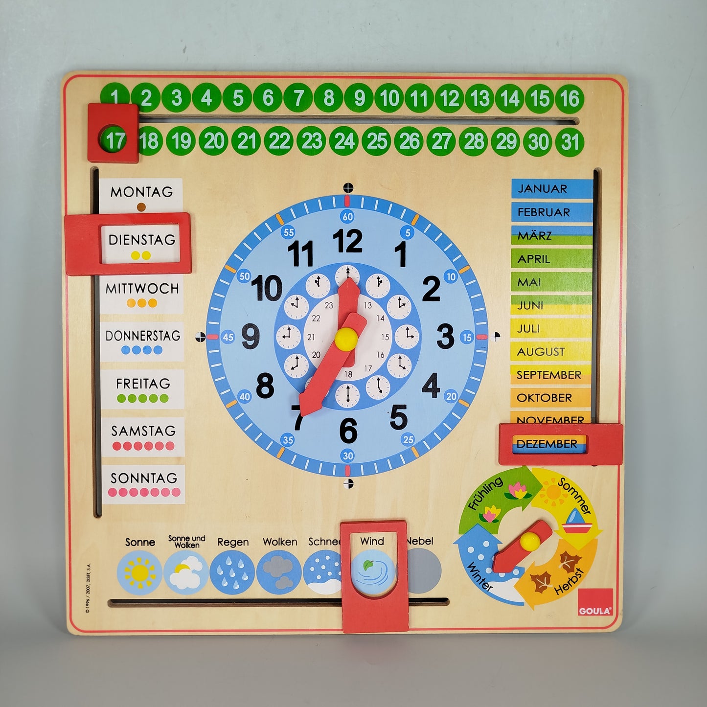 Vtech Lern-Laptop und Holz-Lernkalender mit Uhr