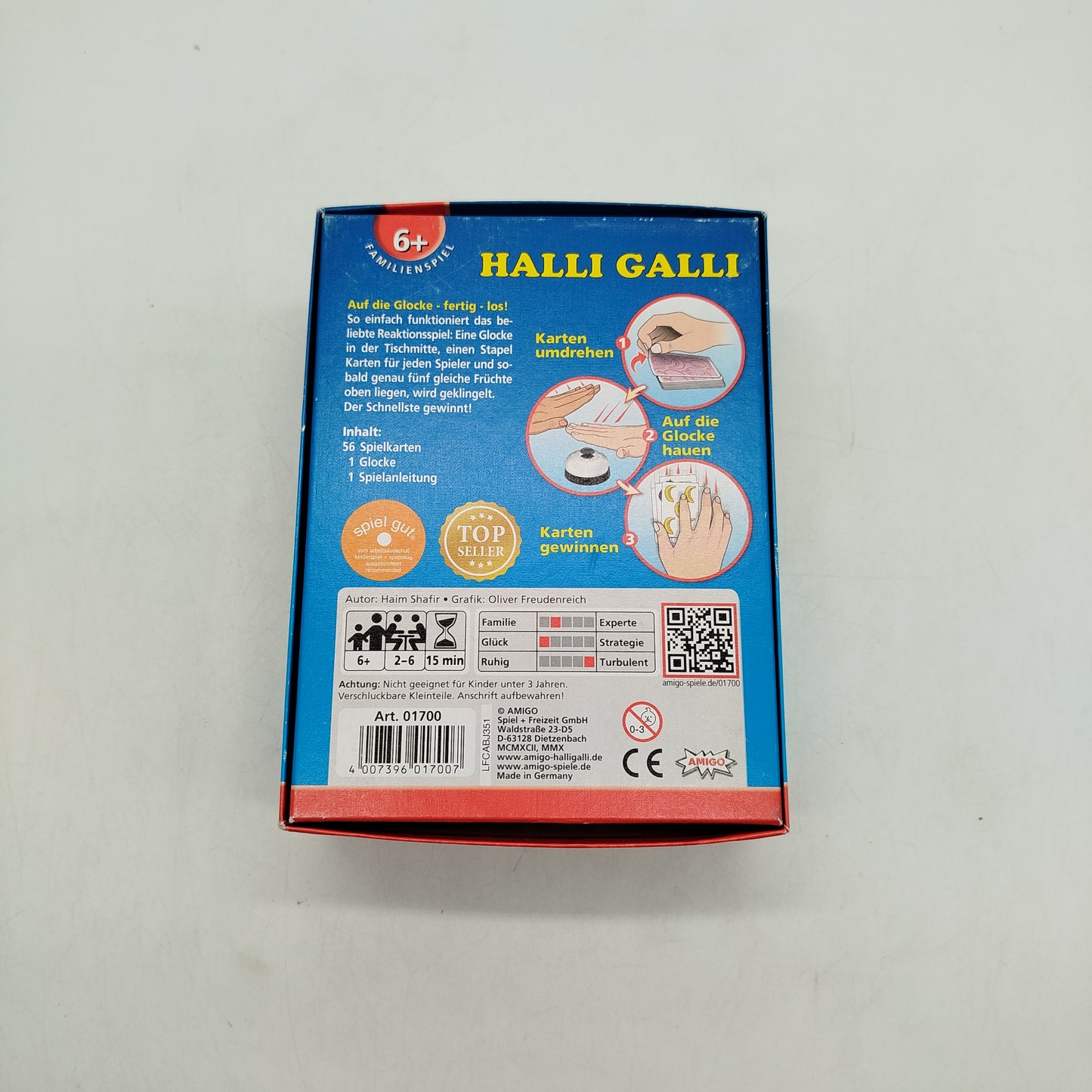 AMIGO Halli Galli 01700 Kartenspiel, gebraucht, ab 6 7 8 Jahre | ✅ geprüft