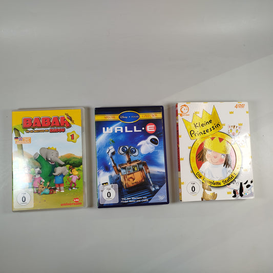 Kinder-DVD-Bundle: "Babar", "WALL-E", "Kleine Prinzessin"