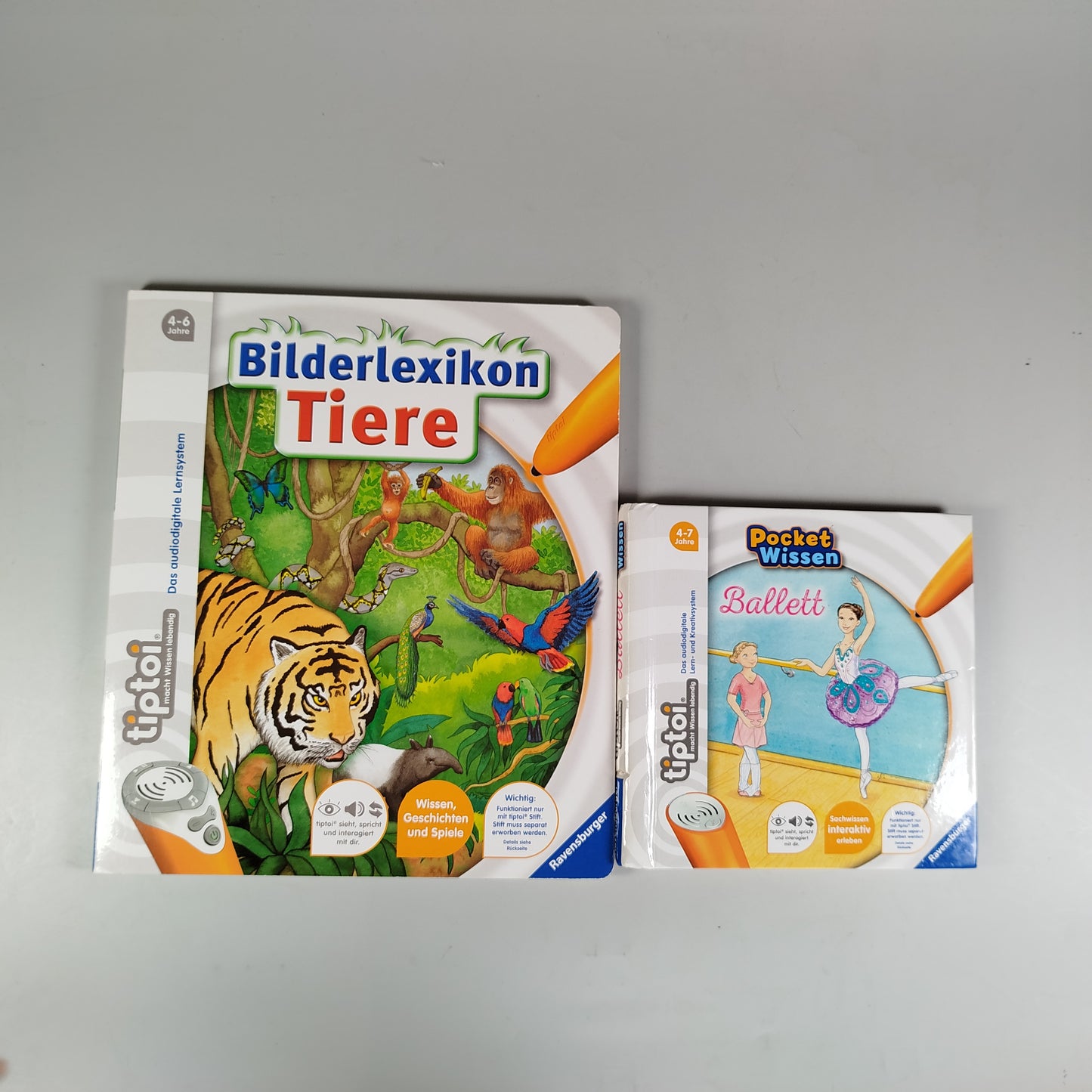 Ravensburger Tiptoi Bücher-Set: Bilderlexikon Tiere und Pocket Wissen Ballett