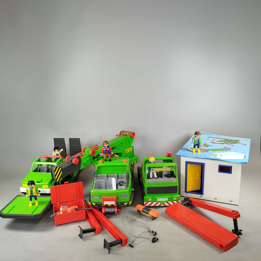 Playmobil Bundle 4084 Kran LKW & Gebäude