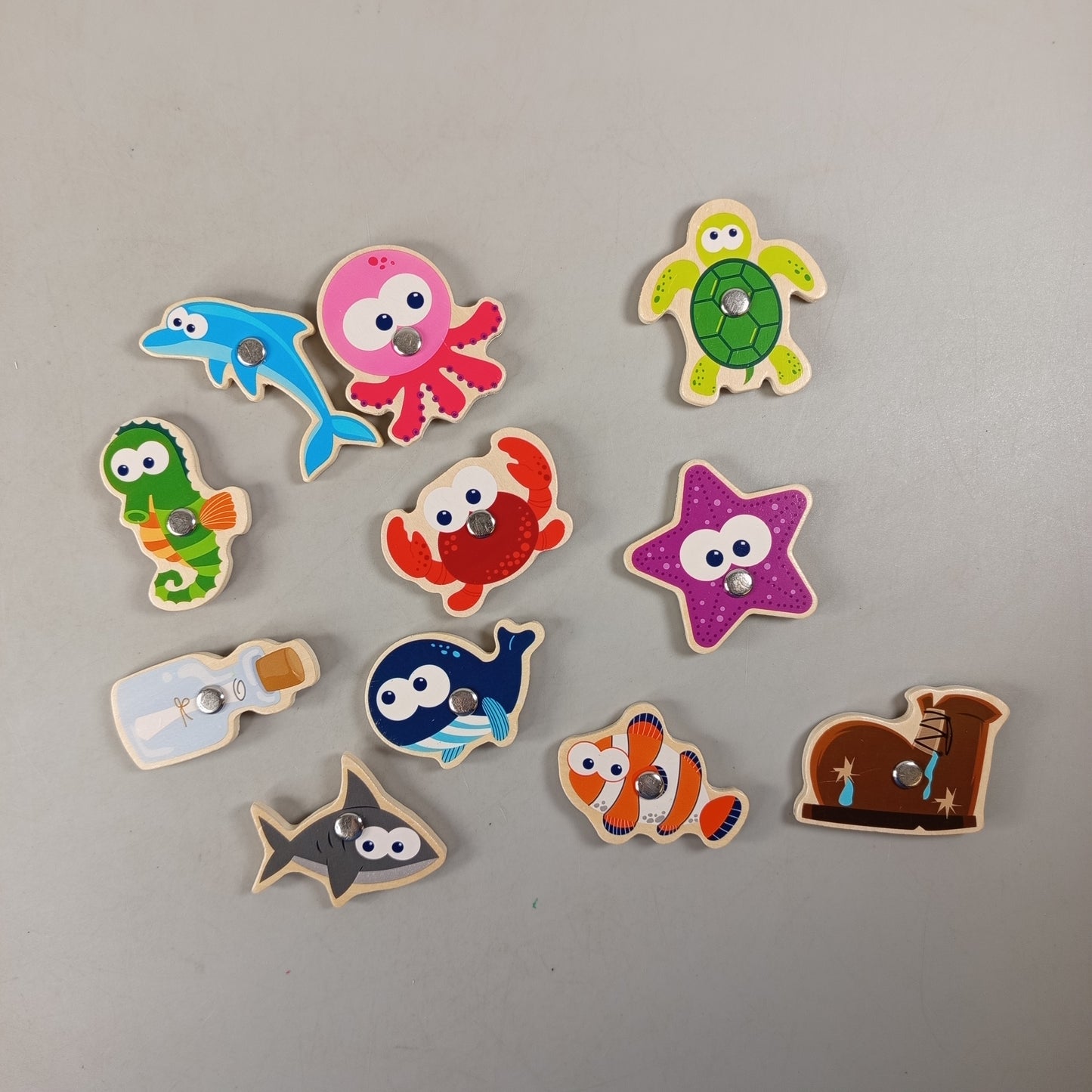 Bundle Angelspiel Holz Meerestiere Set von 14