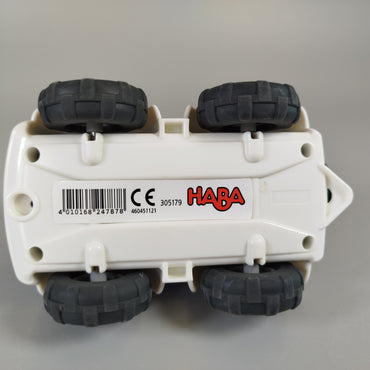 Game set: 4 in a row, letter cards & HABA car