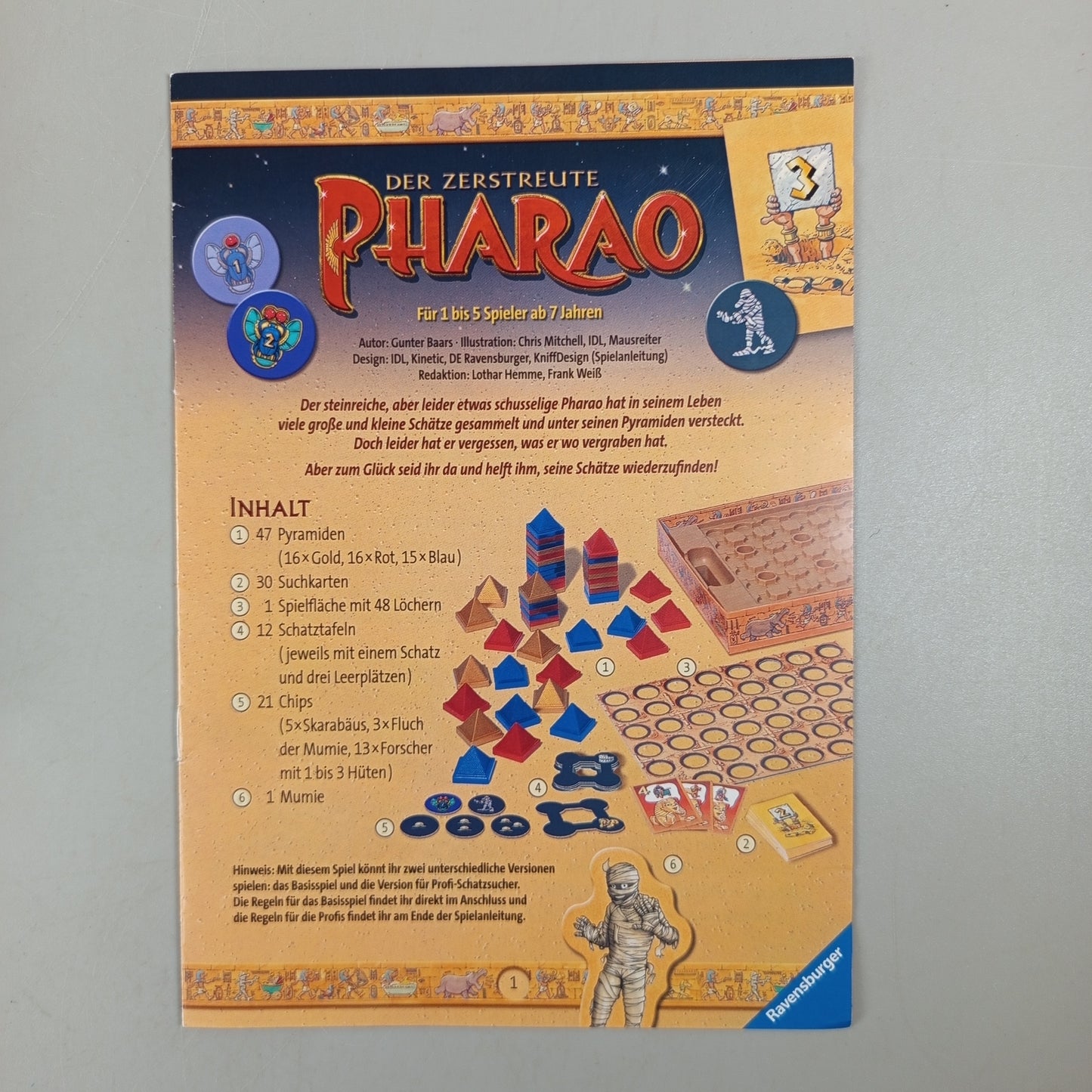 Ravensburger Der Zerstreute Pharao Brettspiel, ab 6 7 8 Jahre | ✅ geprüft