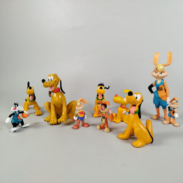 Diverse Figuren-Set (10 Stück) – Pluto, Goofy und Looney Tunes Hunde